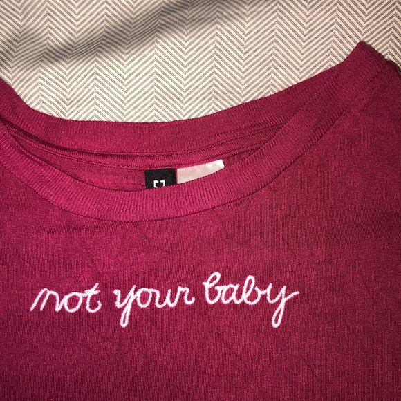 Pink T-Shirt with Not Your Baby on it - Picture 2 of 2